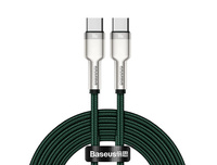 Baseus kabel Cafule Metal nylonowy 2xusb Typ C  Power Delivery zielony 2m 100W