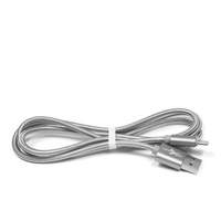 Kabel usb TYP C pleciony srebrny
