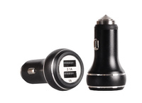 Adapter samochodowy USB 2xUSB 3.1A metal Tel1