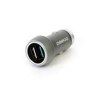 Adapter samochodowy USB Omega 2xUSB 18W quick charge 3.0 metalowy