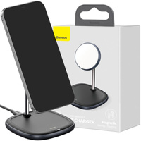 Baseus ładowarka indukcyjna Swan ze stojakiem do Magsafe 15W czarna