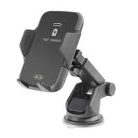 Uchwyt samochodowy uniwersalny AUTOMATIC z indukcją czarny szyba + wlot powietrza