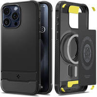 Spigen Rugged Armor z MagSage iPhone 15 Pro Max matte black