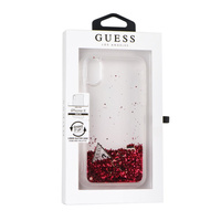 Etui Guess iPhone X Liquid malinowy