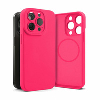 Etui Soft Pro z Magsafe iPhone 15 Pro fuksja