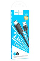 Hoco kabel micro usb 1m 2.4A czarny