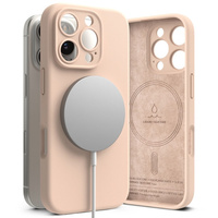 Ringke Silicone z magsafe iPhone 16 Pro pink sand
