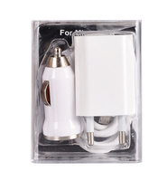 Zestaw 3w1 micro USB 1A ładowarka sieciowa, samochodowa, kabel usb