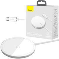 Baseus ładowarka indukcyjna Simple Magnetic 15W biała