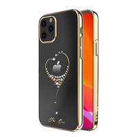 Etui KINGXBAR iPhone 12 / iPhone 12 Pro z kryształami Swarovskiego Wish złote