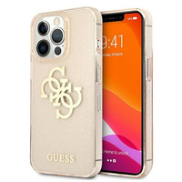 Etui Guess iPhone 13 Pro złoty hard case Glitter 4G Big Logo GUHCP13LPCUGL4GGO
