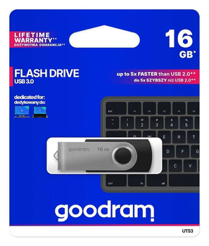 Pendrive Goodram UTS3 16gb czarny usb 3.2
