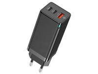 Baseus ładowarka sieciowa GaN 2 x usb PD + 1 x usb QC 65W czarna
