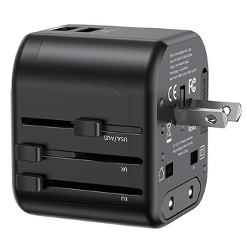 Usams Adapter podróżny + 2x usb + usb typ C 20W