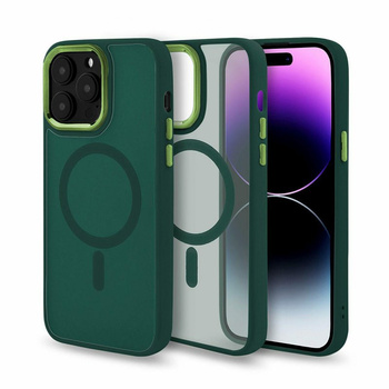 Etui Frosted z MagSafe iPhone 13 zielone