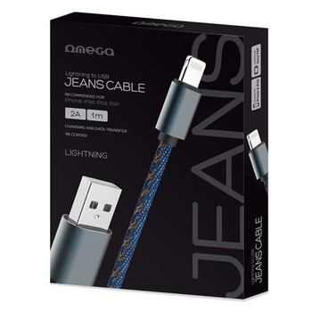 Kabel USB Omega Jeans iPhone 5/6/7/X 2A 1metr box