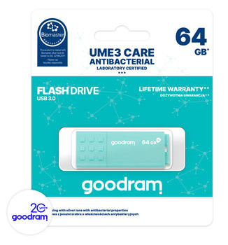 Pendrive Goodram UME3 64gb miętowy usb 3.0