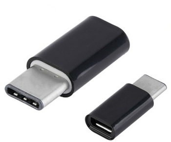 Adapter ładowania micro usb - Typ C Samsung czarny GH98-40218A/EE-GN930BB