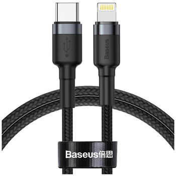 Baseus kabel Cafule nylonowy usb Typ C - iPhone 6/7/8/X Power Delivery czarno-czerwony 18W 100cm