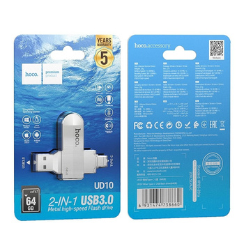 Pendrive Hoco usb + typ C 64gb usb 3.0