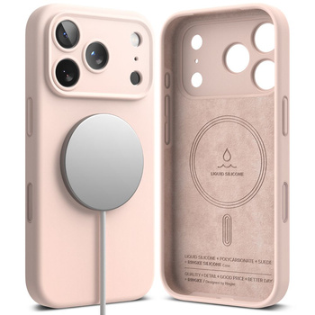 Ringke Silicone z magsafe iPhone 17 Pro Max pink sand