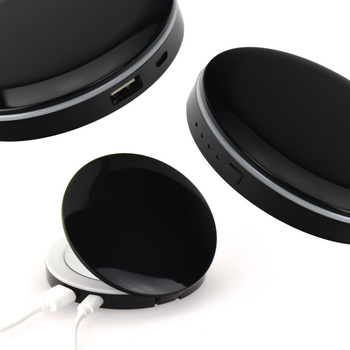 Power Bank Lusterko LED 3000mAh czarny