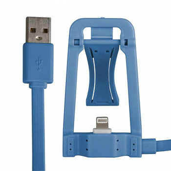 Kabel usb iPhone 5/6 z dokowaniem niebieski