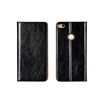 Kabura book SPECIAL Samsung A36 5G czarna prawdziwa skóra