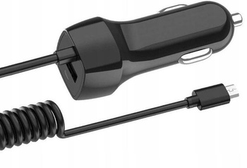 Ładowarka samchodowa Ampere micro usb + usb 3.1A czarna ACCMU31B