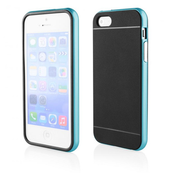 Etui Hybrid iPhone 5 czarny+granatowy