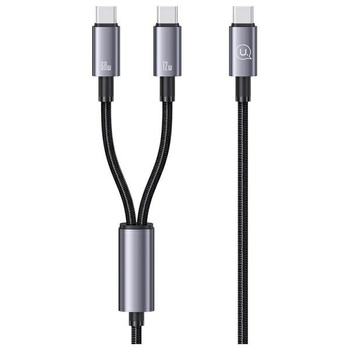 Usams kabel 2w1 z usb c do 2x usb-c 1.2m