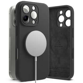 Ringke Silicone z magsafe iPhone 16 Pro Max black