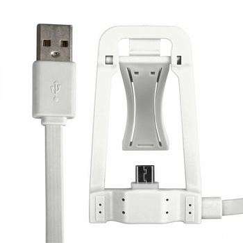 Kabel micro USB z dokowaniem biały