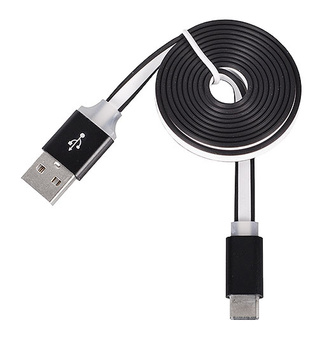 Kabel usb TYP-C czarny /metalowa końcówka