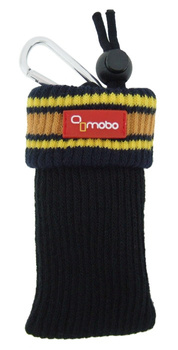 Skarpeta Mobo czarna + żółty pasek