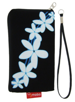 Saszetka Mobo Kwiatek granatowo – błękitny