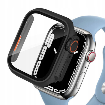 Tech-Protect etui do Apple Watch 4/5/6/ SE 44mm z wbudowanym szkłem ochronnym black/orange