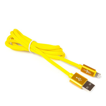 Kabel USB iPhone 6 silikonowy żółty 100cm eXtreme style