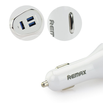 Adapter samochodwy Remax 3xUSB 6.3A / biała