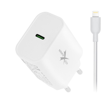 Ładowarka sieciowa usb Typ C 25W + kabel iPhone / Lightning eXtreme biała