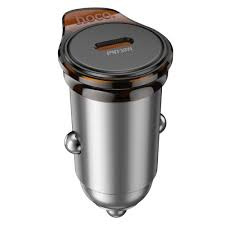 Hoco ładowarka samochodowa NZ16 z usb C PD 30W szara