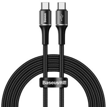 Baseus kabel Halo 2xusb typ C Power Delivery 60W 3A 100cm czarny z podświetleniem led