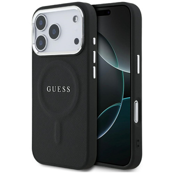 Etui Guess iPhone 17 Pro czarny Classic Logo z Magsafe GUHMP17LPSAREGSK
