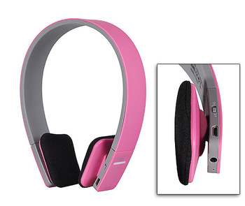 Słuchawki BT AEC różowe z mikrofonem nauszne