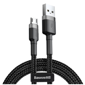 Baseus kabel Cafule nylonowy micro usb czarno-szary 200cm 1.5A