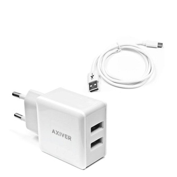 Ładowarka sieciowa Axiver TYP-C micro usb + usb 3.4A