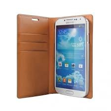 Etui Mercury Leather Flip Samsung S4 i9500 karmelowy