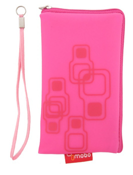 Saszetka Mobo GEL kwadraciki różowe