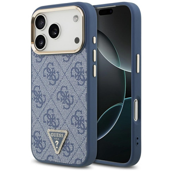 Etui Guess iPhone 17 Pro niebiesko-złoty Triangle z Magsafe GUHMP17LP4GTDGMB