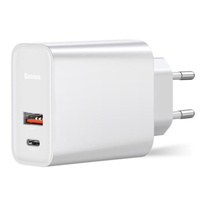Baseus ładowarka sieciowa PD QC 4.0 30W biała